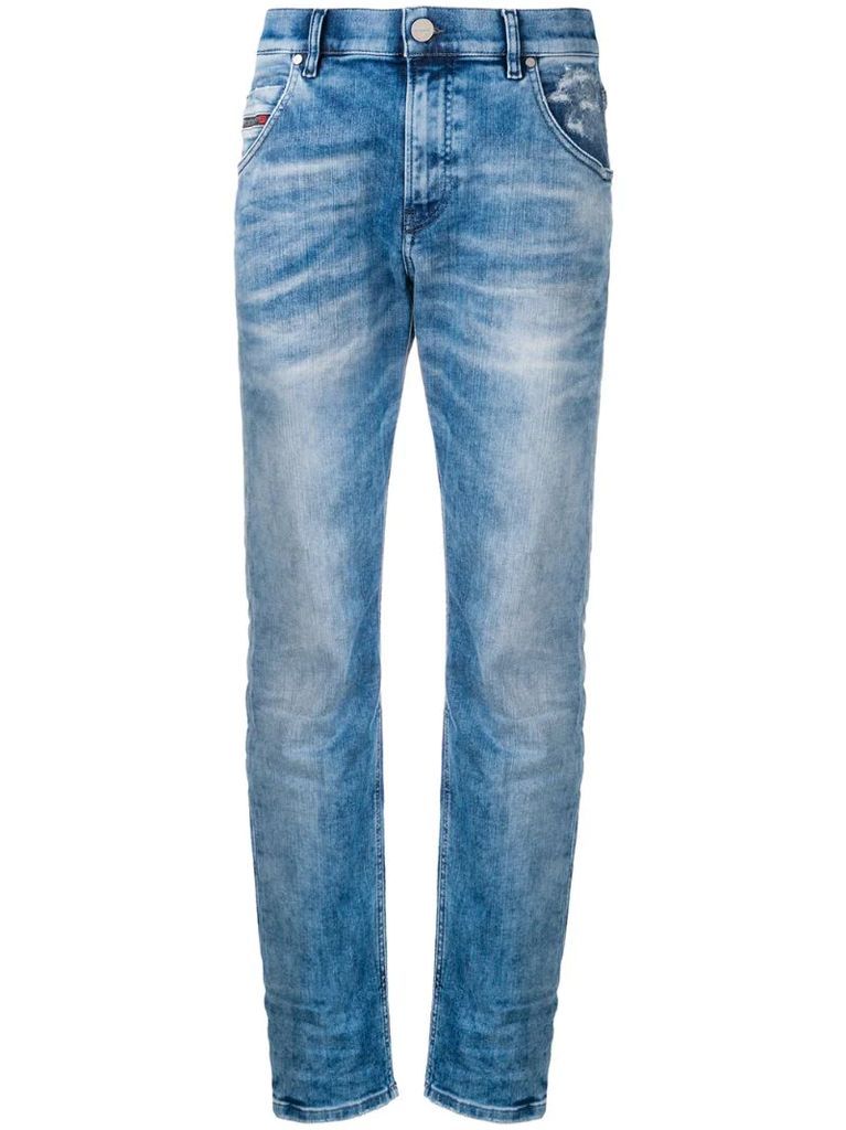 tapered low rise jeans