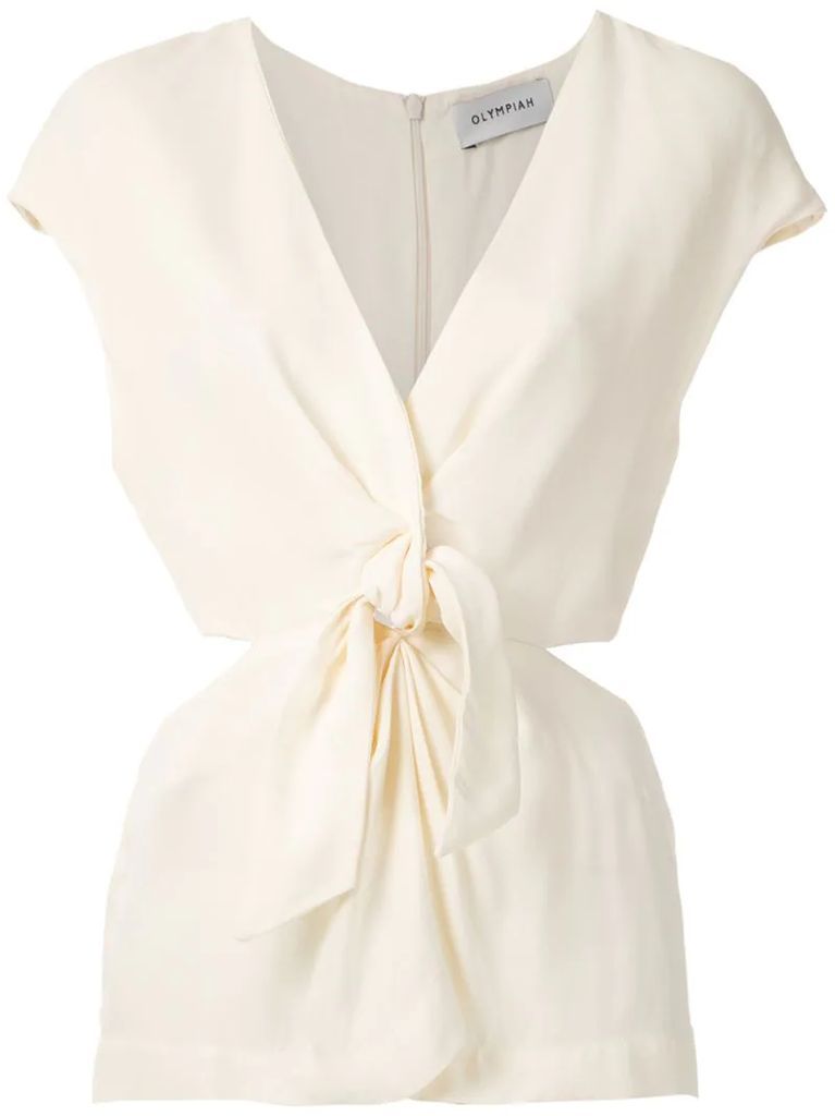 Magnolia front knot blouse
