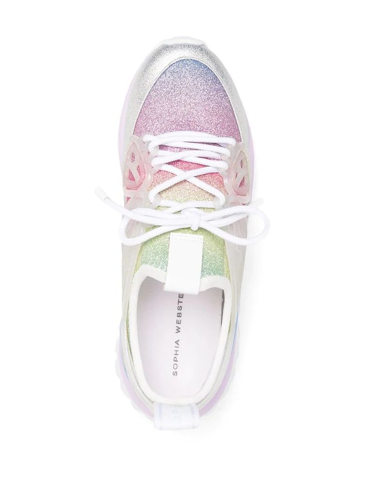 Butterfly Glitter low-top trainers