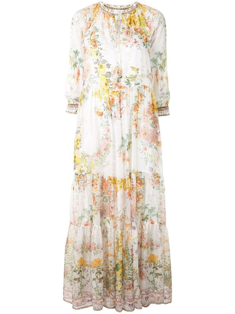 floral panelled dress