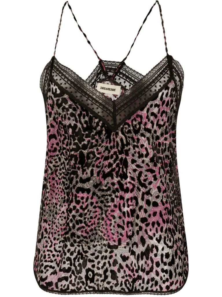 Christy leopard-print cami top