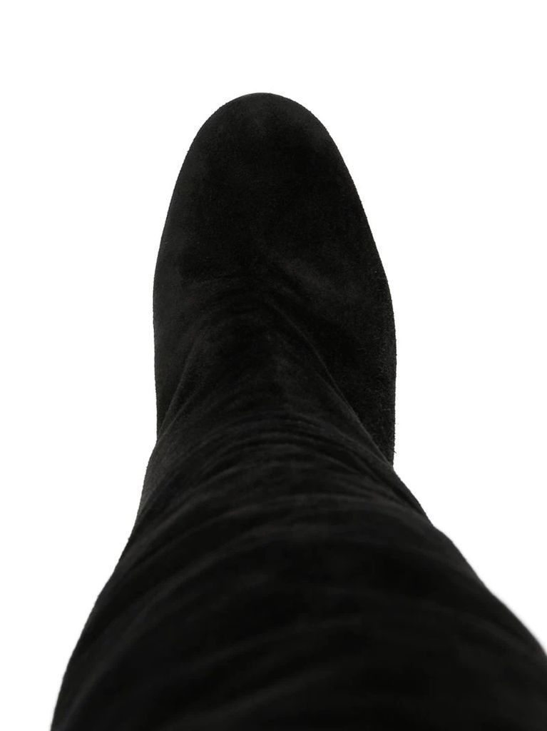 platform suede leather boots