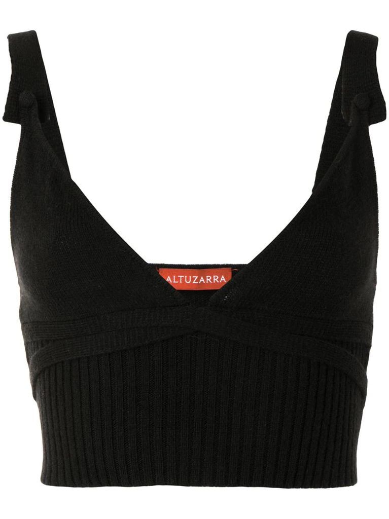 Briallen knitted cropped tank top