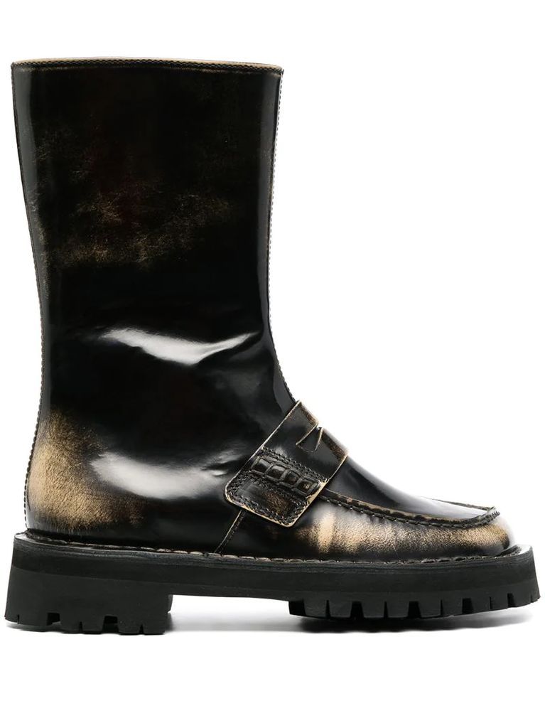 Eki mid-calf leather boots