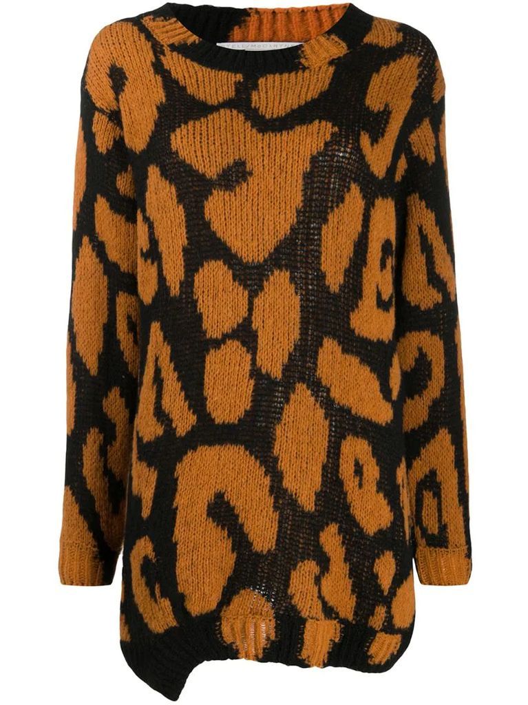 leopard knitted jumper