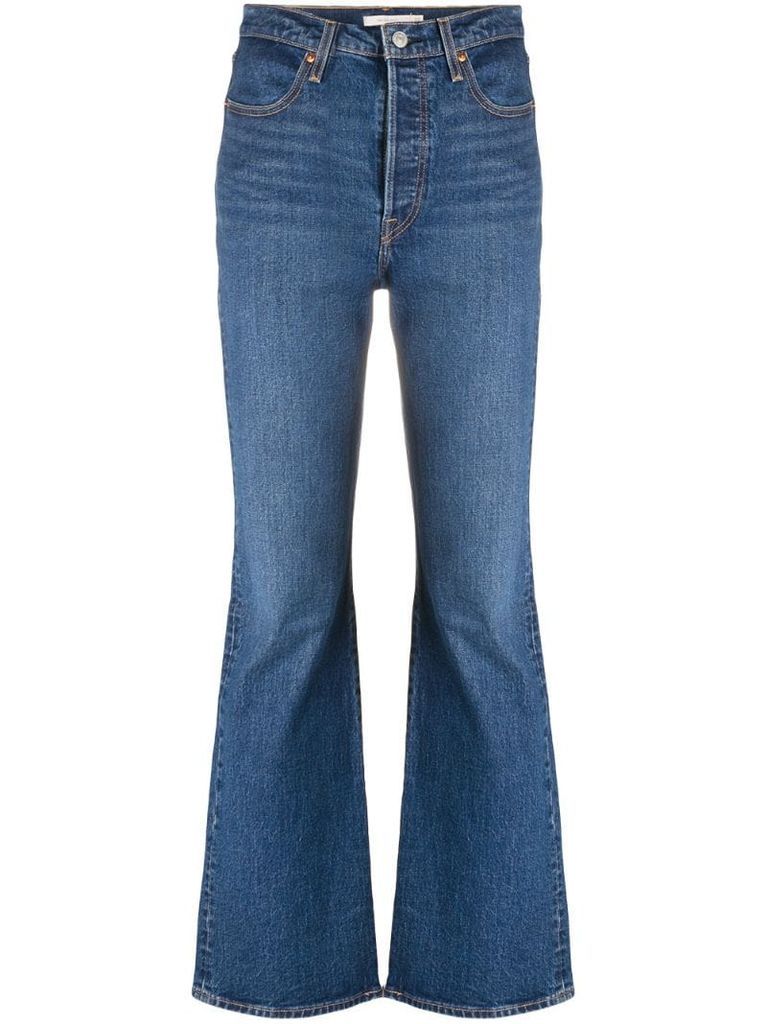 Ribcage high-waist bootcut jeans