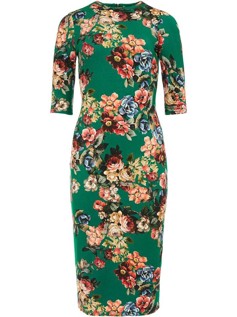 Delora fitted floral dress