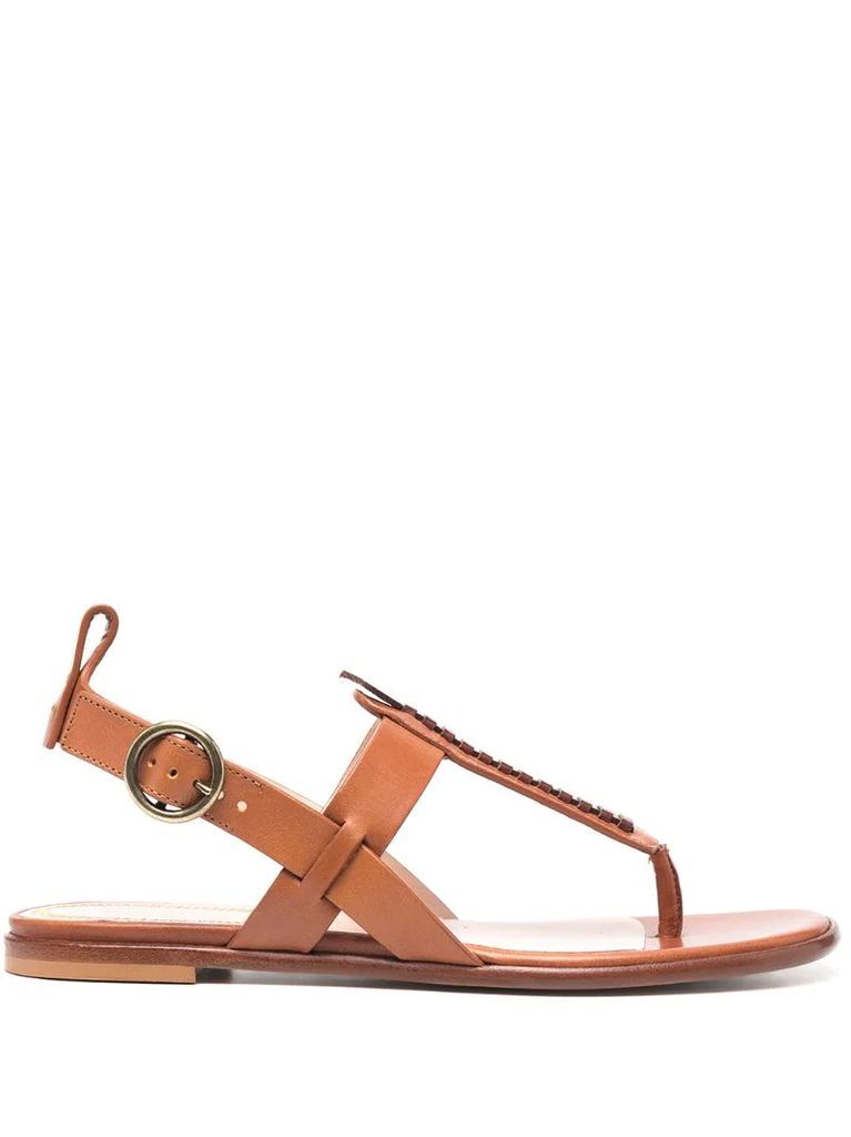 woven leather sandals