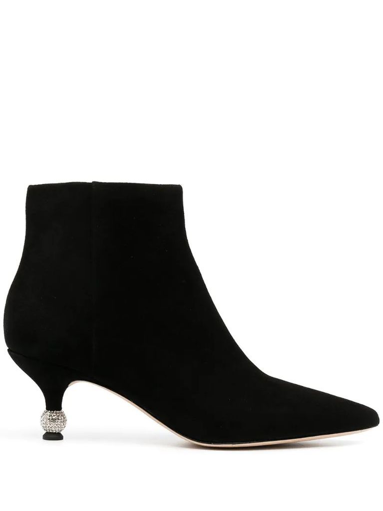 sphere heel detail ankle boots