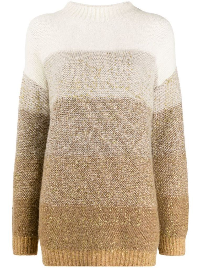 gradient knitted jumper