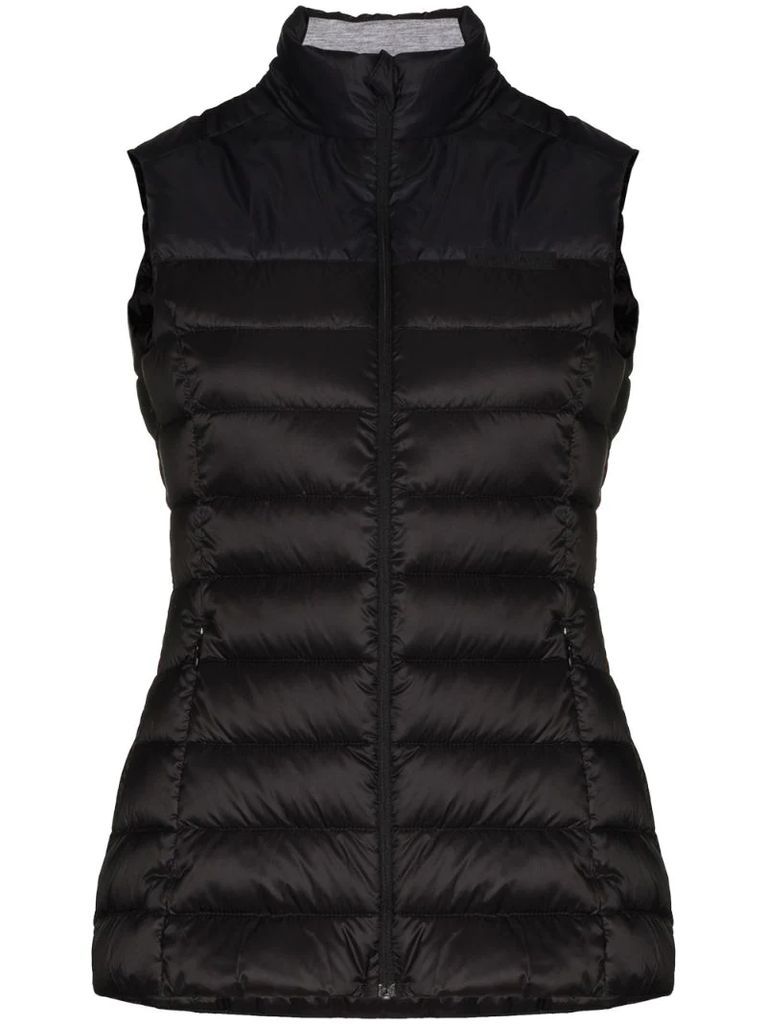 quilted down gilet