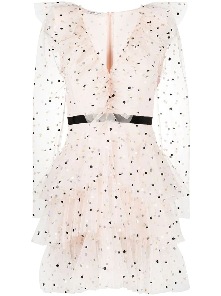 polka dot-print mini dress