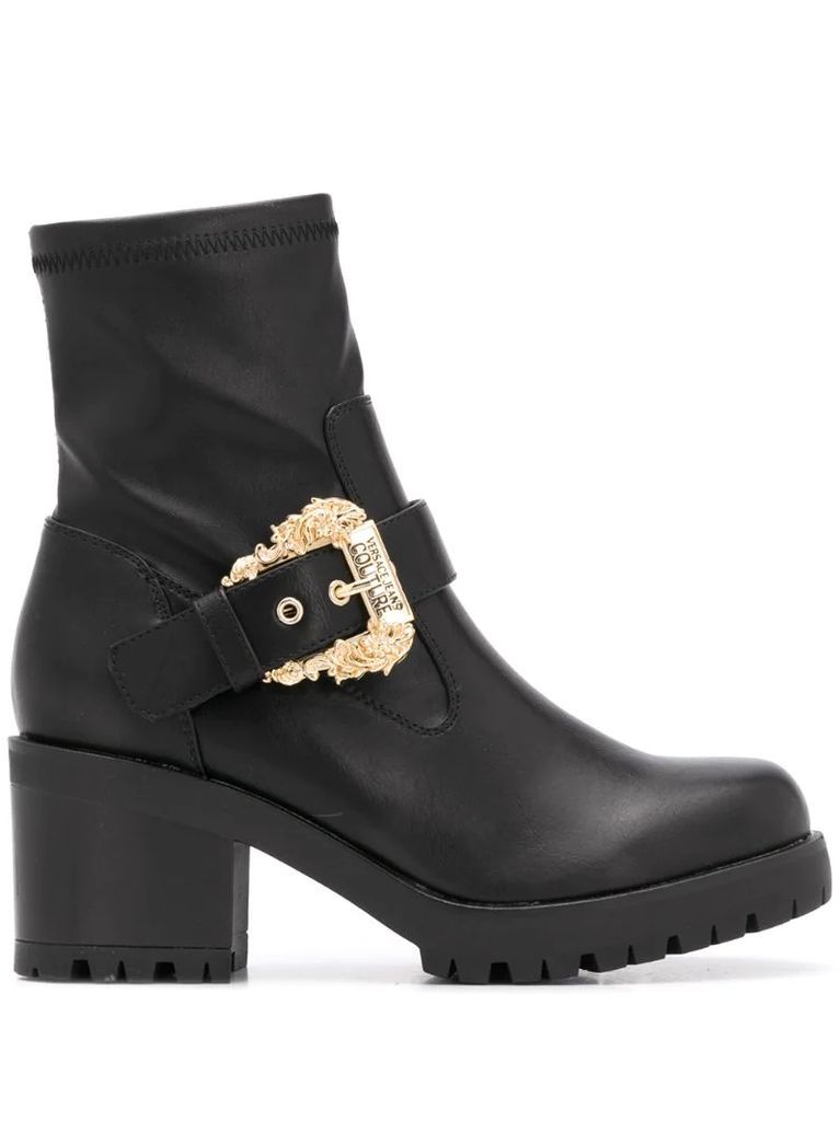 buckle-detail ankle boots