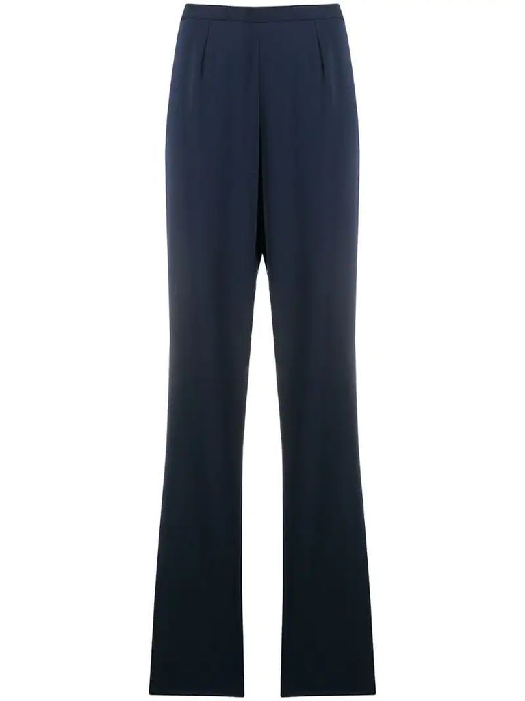 1990s high-waisted flared trousers