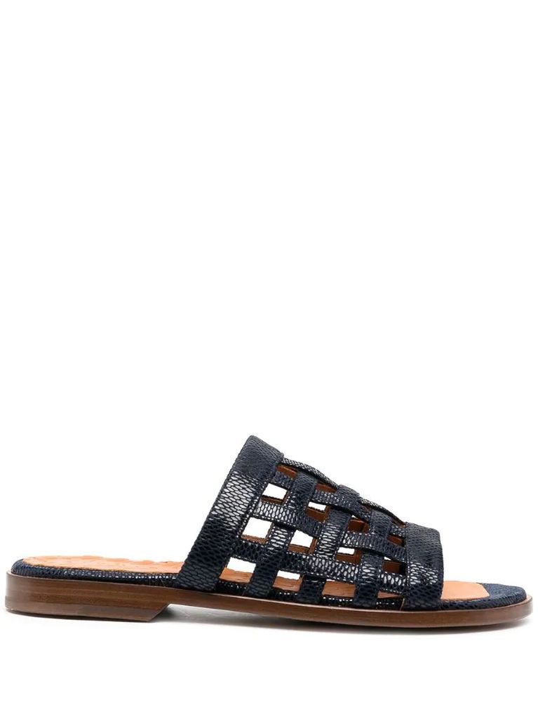 Wela leather woven sandals