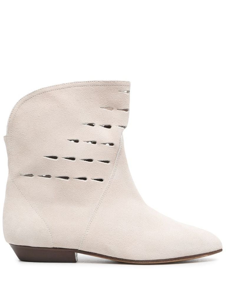 cut-out detail ankle boots