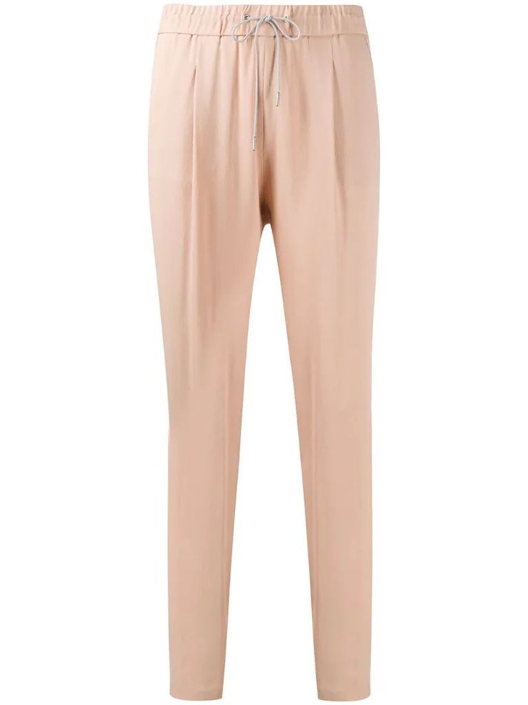brass-embellished drawstring trousers
