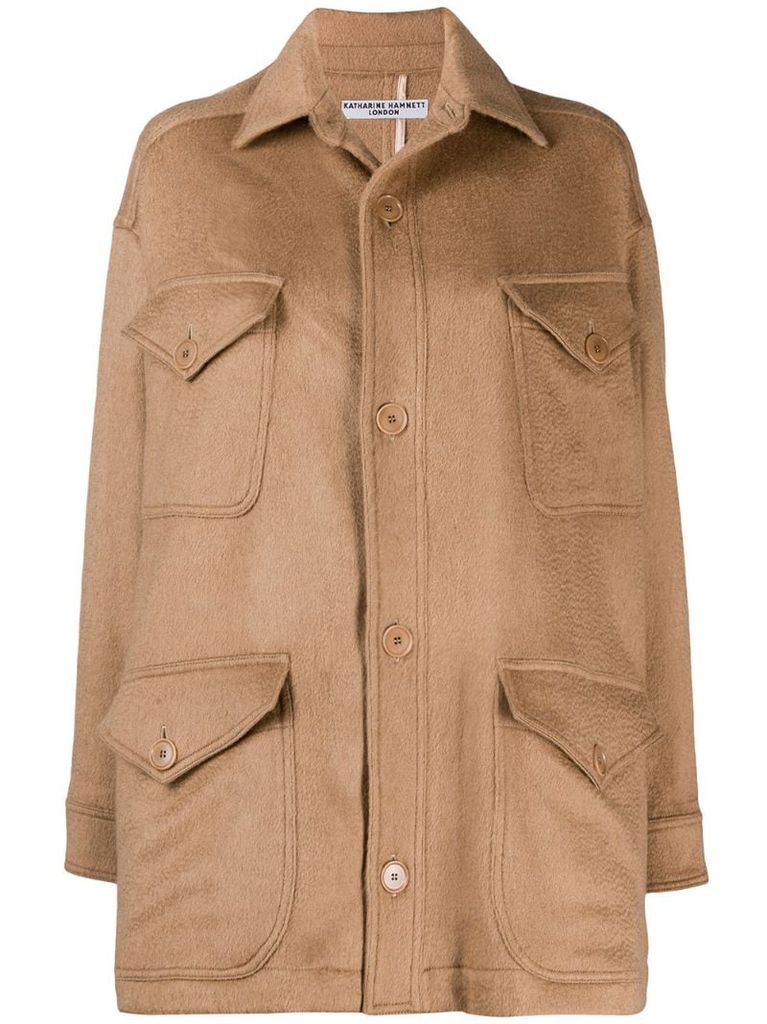 oversized buttoned coat