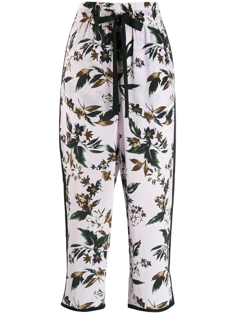 floral cropped trousers