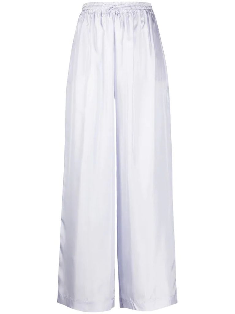 satin palazzo trousers