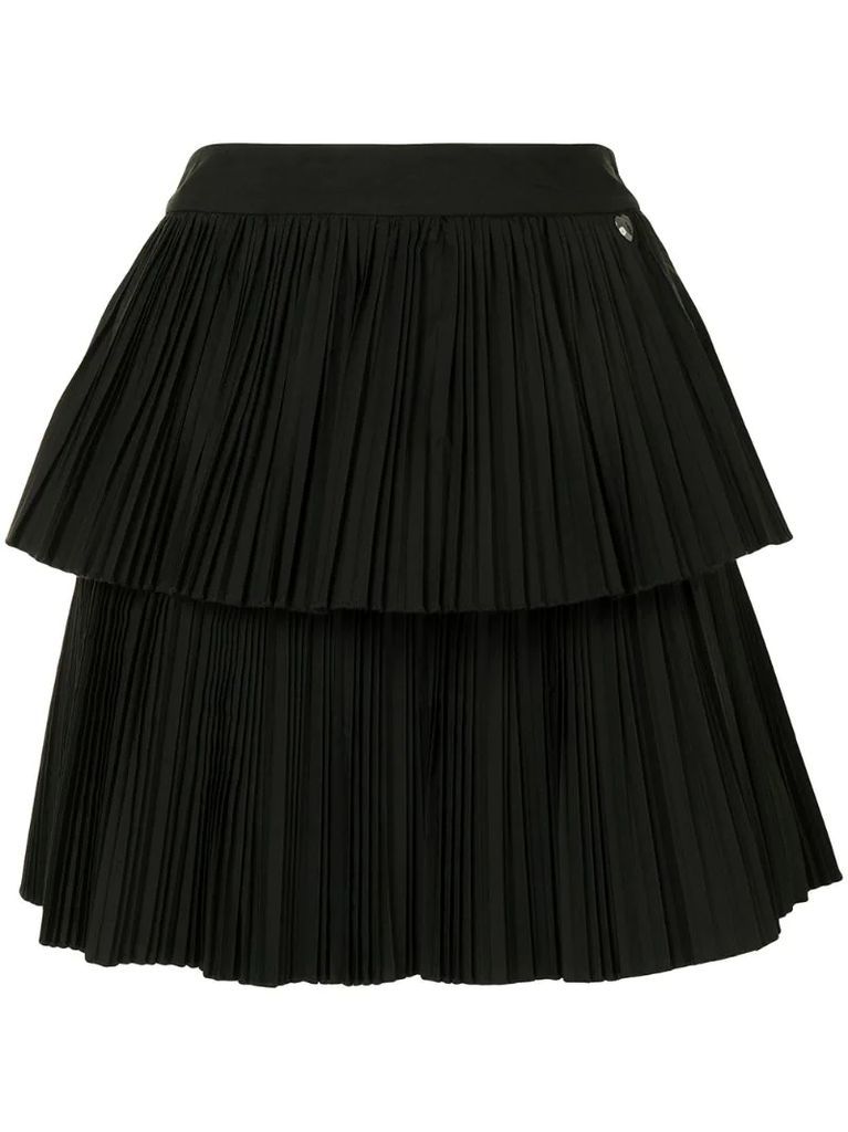 layered style pleated skirt