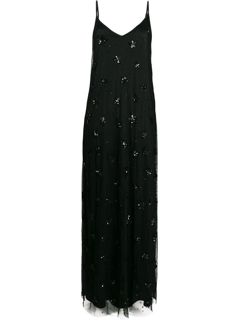 sequin-embellished slip dress