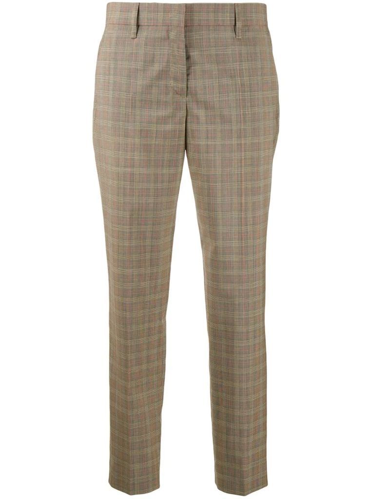 cropped plaid trousers