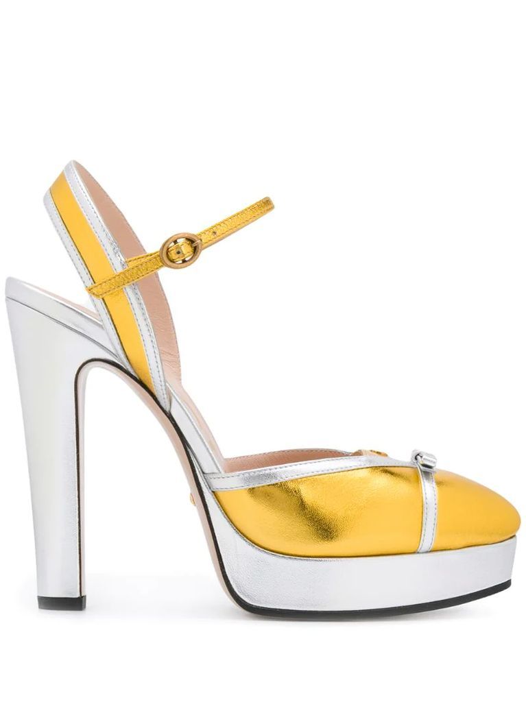 two-tone bow detail pumps