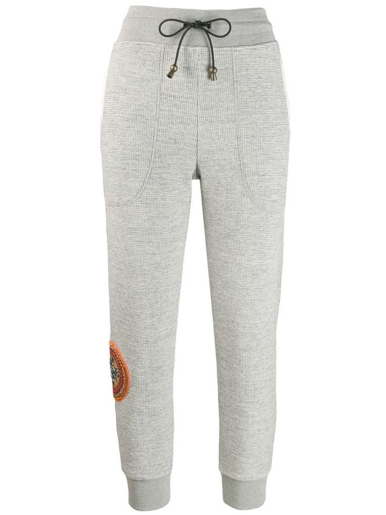 embroidered sweatpants