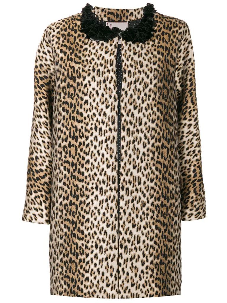 leopard printed coat