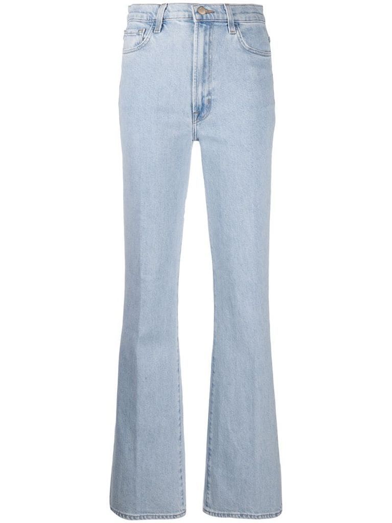 mid-rise straight jeans