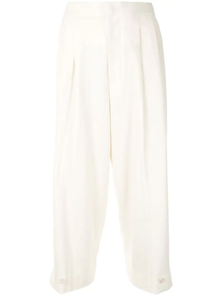 crop-leg tapered trousers