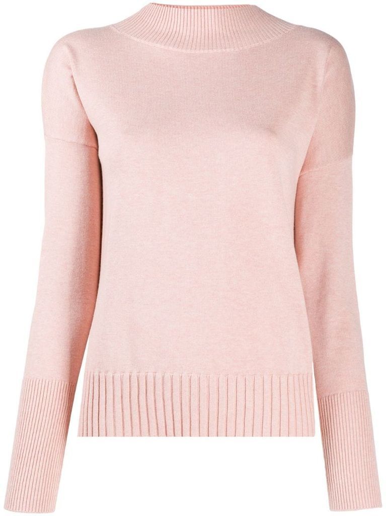 high-neck jumper