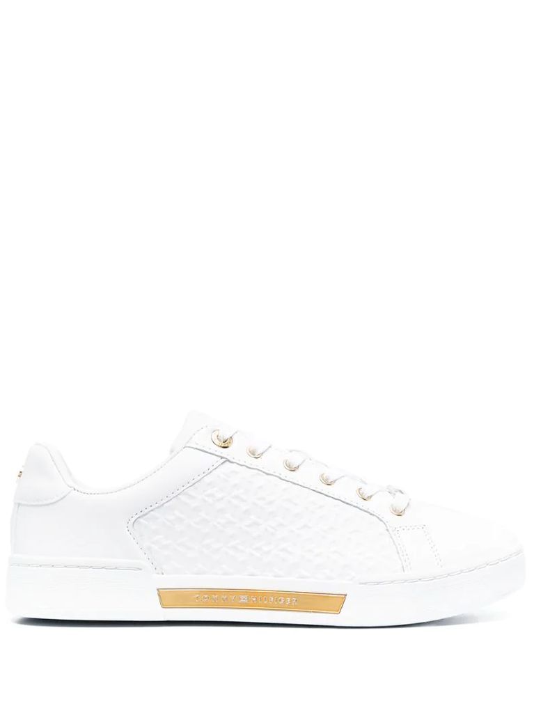 TH Monogram leather low-top sneakers