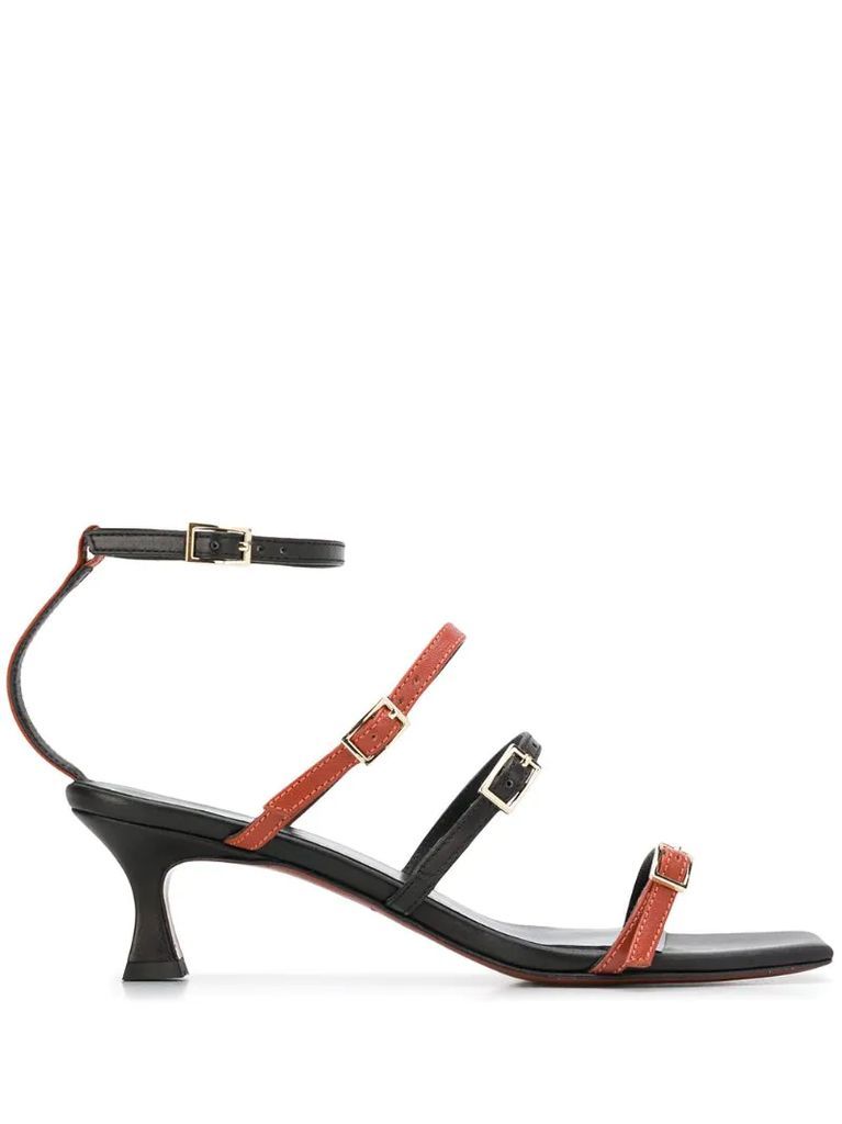 multi-strap heeled sandals