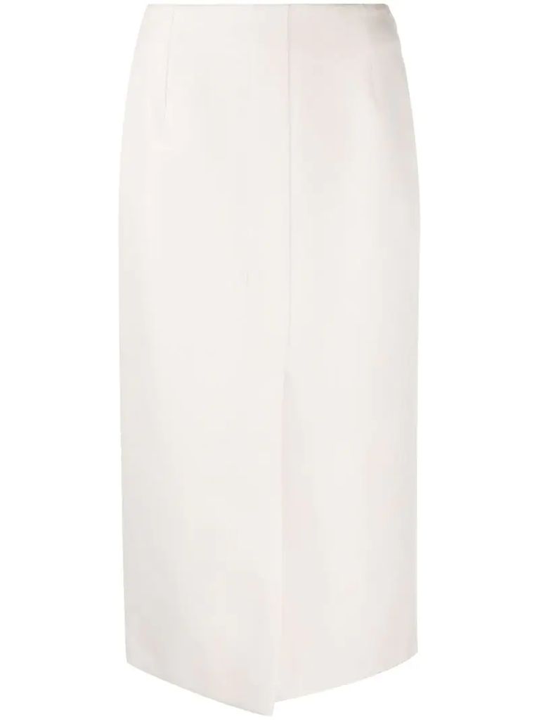 pencil skirt with slit detail