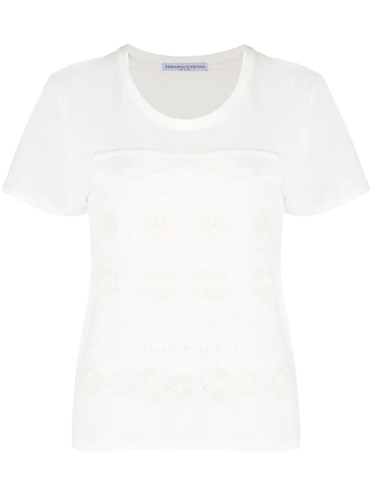 embroidered crew-neck T-shirt