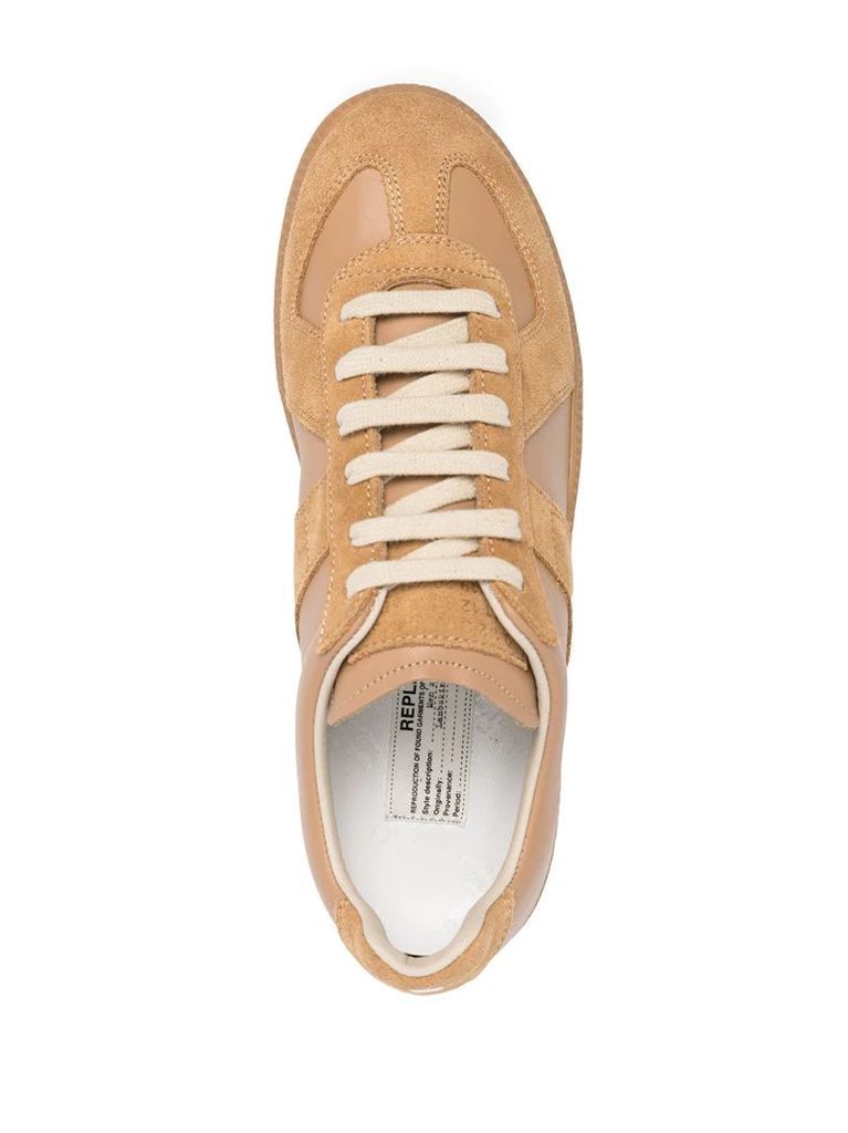 leather panel trainers
