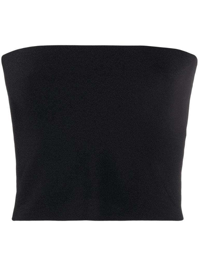 strapless cropped top