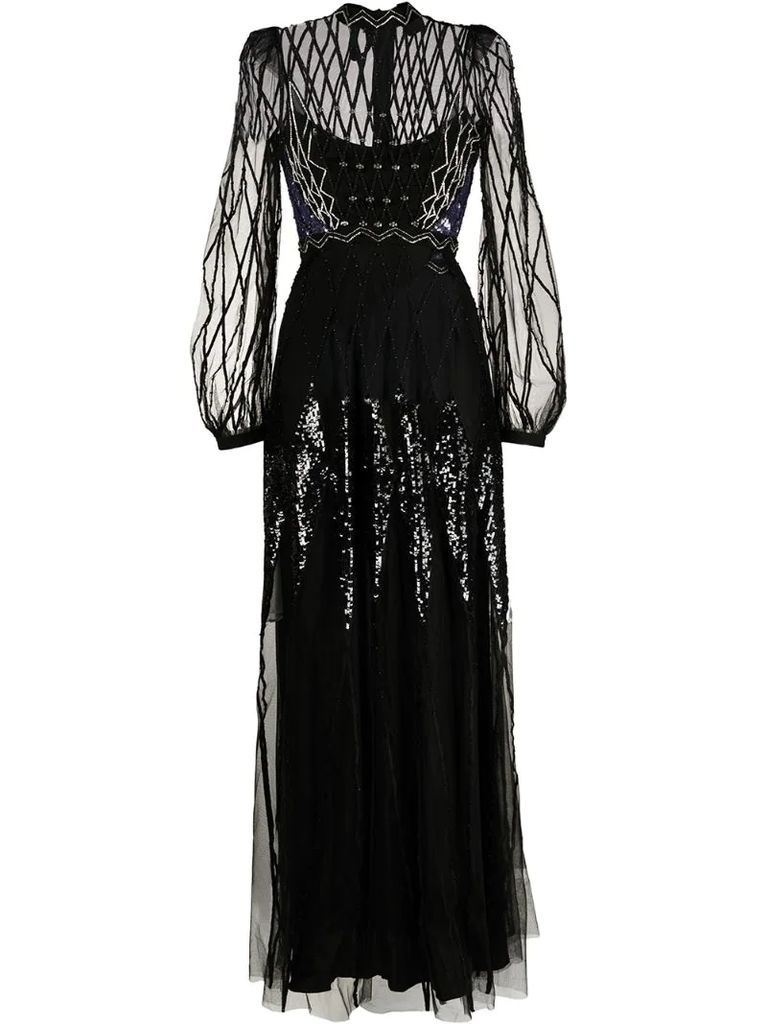 Gene sequin-embellished dress