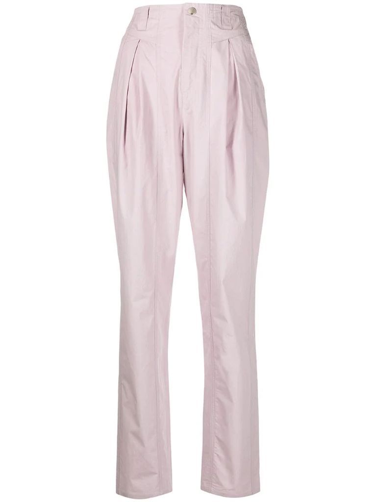 pleat detailing tailored trousers