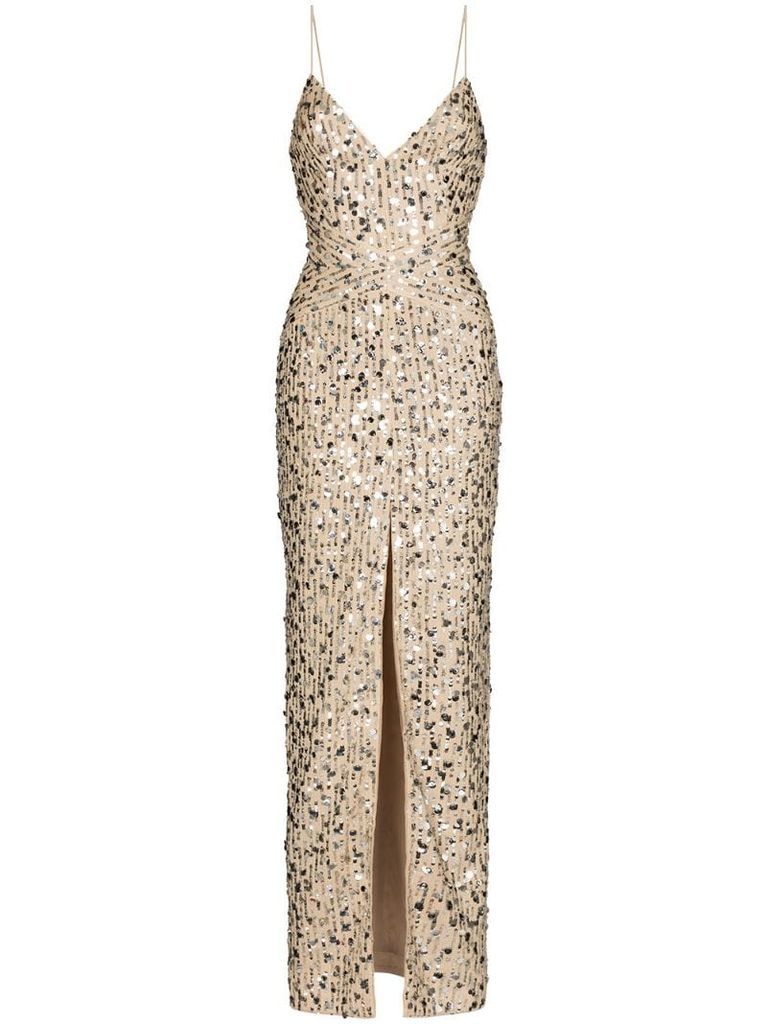 sequinned maxi dress