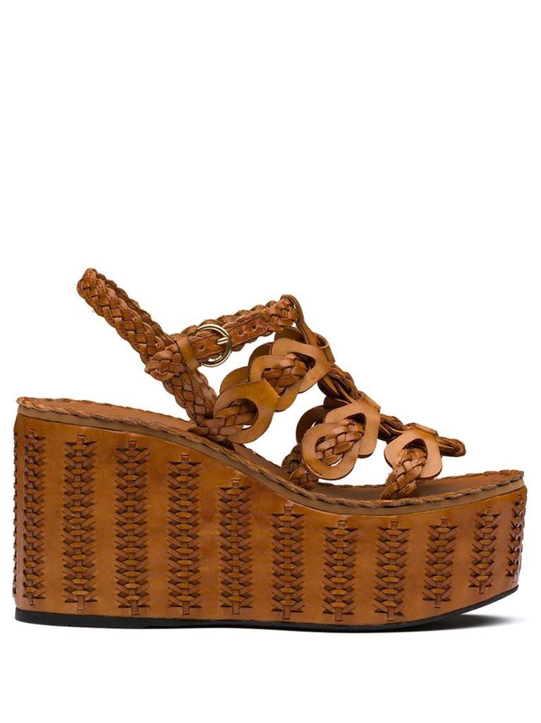 braided wedge sandals