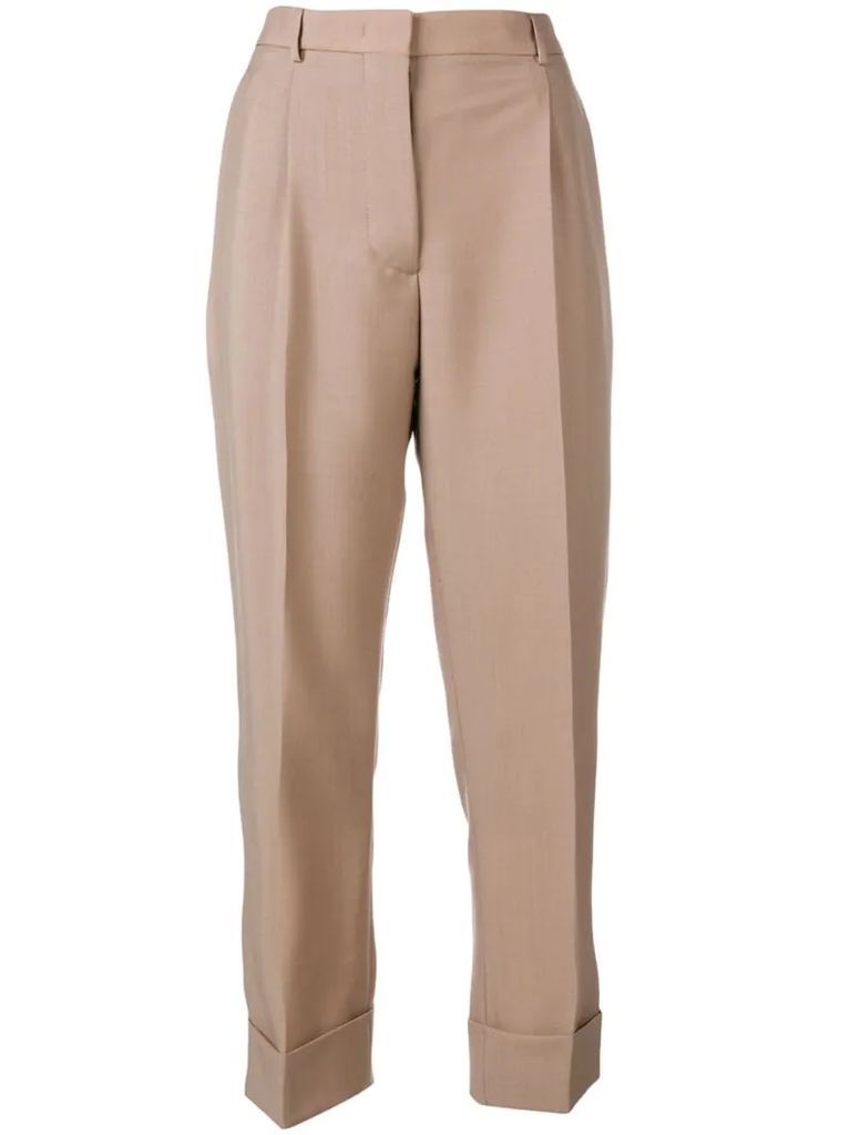 turn-up tailored trousers