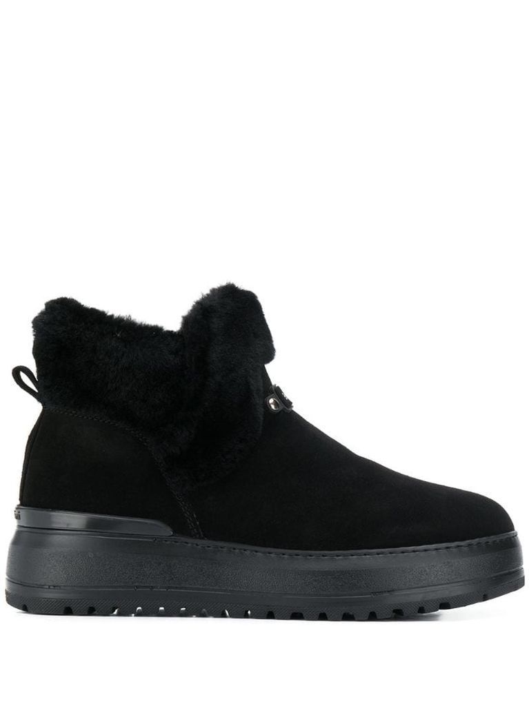 faux shearling ankle boots