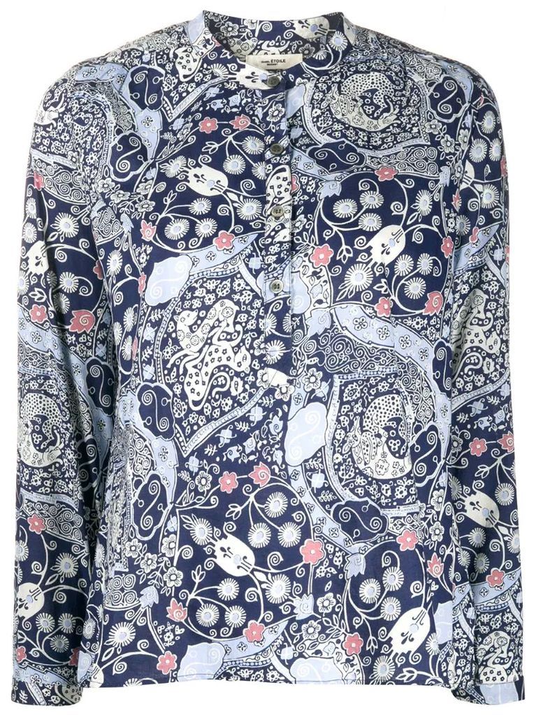 long sleeve floral print shirt