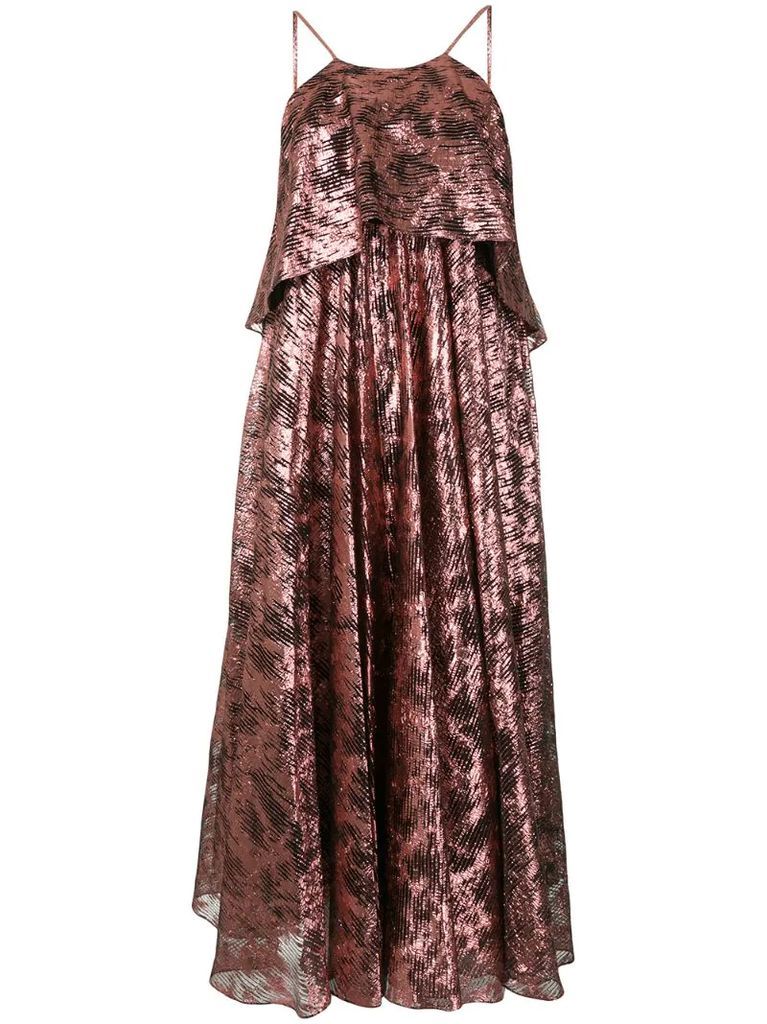 metallic oversized dress
