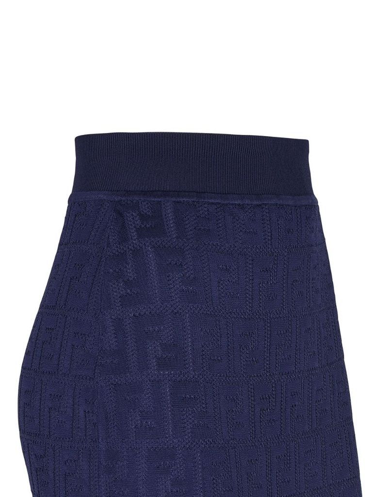 monogram knitted skirt