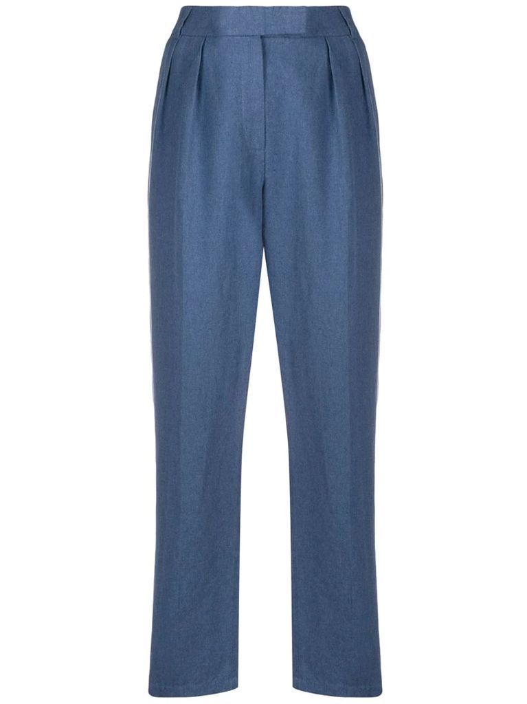 tapered leg trousers