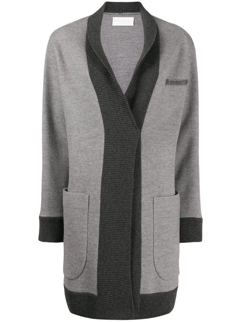 fitted knit coat